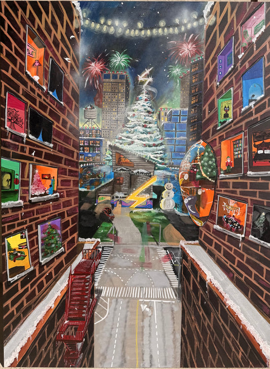 “Strike City” Original Acrylic Painting